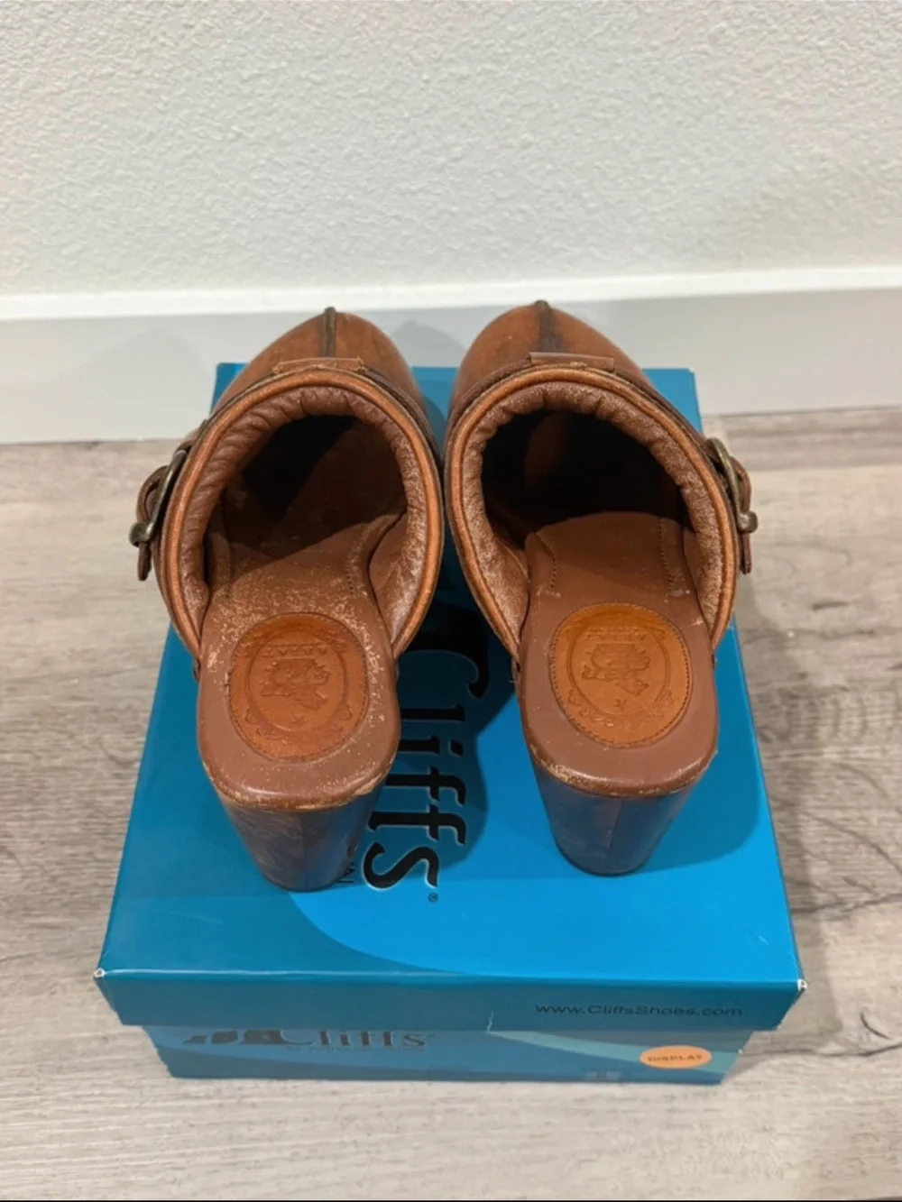 Size 7B Ariat Bridlespur Boho Leather Clog Heels Y2K
